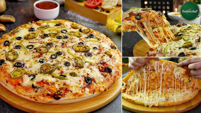 A delectable 12 inch pizza loaded with colorful ingredients, representing the big flavors of the Tasty Twelve